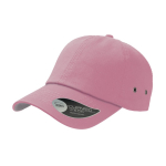 Casquette de baseball en sergé de coton avec œillets 250 g/m2 couleur rose clair 