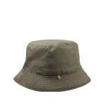 Chapeau de pêcheur réversible en polyester avec intérieur coloré couleur vert olive vue avec impression