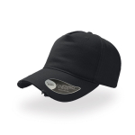 Casquette en coton effet usé à 5 panneaux avec fermeture à boucle couleur noir vue 11