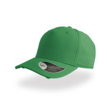 Casquette en coton effet usé à 5 panneaux avec fermeture à boucle couleur vert