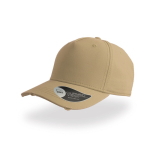 Casquette en coton effet usé à 5 panneaux avec fermeture à boucle couleur kaki