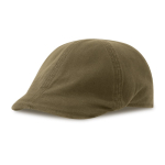 Béret de style rétro en coton recyclé et bio 260 g/m2 couleur vert olive