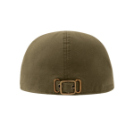 Béret de style rétro en coton recyclé et bio 260 g/m2 couleur vert olive