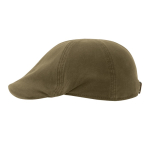 Béret de style rétro en coton recyclé et bio 260 g/m2 couleur vert olive