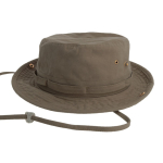 Casquette en coton recyclé et bio avec cordon 260 g/m2 couleur vert olive
