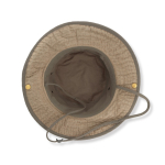 Casquette en coton recyclé et bio avec cordon 260 g/m2 couleur vert olive