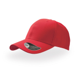 Casquette de baseball en sergé de coton avec fermeture velcro couleur rouge
