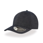 Casquette de baseball en sergé de coton avec fermeture velcro couleur bleu jean