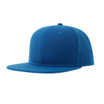 Casquette pour enfant en polyester recyclé avec visière plate 300 g/m2 couleur bleu roi