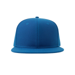 Casquette pour enfant en polyester recyclé avec visière plate 300 g/m2 couleur bleu roi