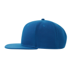 Casquette pour enfant en polyester recyclé avec visière plate 300 g/m2 couleur bleu roi