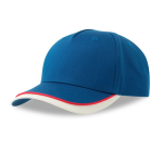 Casquette de baseball pour enfants en coton bio 260 g/m2 couleur bleu roi