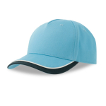 Casquette de baseball pour enfants en coton bio 260 g/m2 couleur bleu ciel