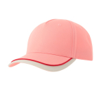 Casquette de baseball pour enfants en coton bio 260 g/m2 couleur rose clair 