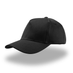 Casquette pour enfants en coton à 5 panneaux avec fermeture velcro couleur noir vue 11
