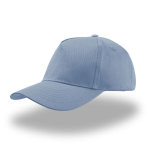 Casquette pour enfants en coton à 5 panneaux avec fermeture velcro couleur bleu ciel