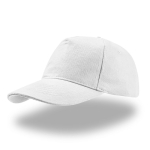 Casquette en sergé de coton brossé avec fermeture arrière à boucle couleur blanc