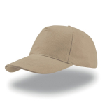 Casquette en sergé de coton brossé avec fermeture arrière à boucle couleur kaki