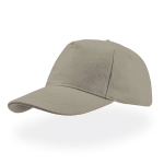 Casquette en sergé de coton brossé avec fermeture arrière à boucle couleur gris clair