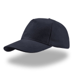 Casquette en sergé de coton brossé avec fermeture arrière à boucle couleur bleu marine