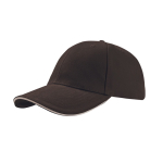 Casquette en coton taille unique avec fermeture à boucle 250 g/m2 couleur marron