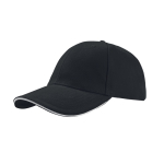 Casquette en coton taille unique avec fermeture à boucle 250 g/m2 couleur noir vue 11