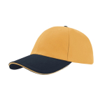 Casquette en coton taille unique avec fermeture à boucle 250 g/m2 couleur jaune