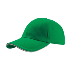 Casquette en coton taille unique avec fermeture à boucle 250 g/m2 couleur vert