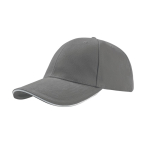 Casquette en coton taille unique avec fermeture à boucle 250 g/m2 couleur gris foncé