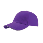 Casquette en coton taille unique avec fermeture à boucle 250 g/m2 couleur violet