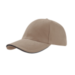 Casquette en coton taille unique avec fermeture à boucle 250 g/m2 couleur kaki