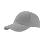Casquette en coton taille unique avec fermeture à boucle 250 g/m2 couleur gris clair