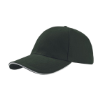 Casquette en coton taille unique avec fermeture à boucle 250 g/m2 couleur vert foncé