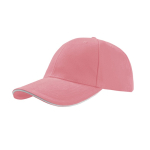 Casquette en coton taille unique avec fermeture à boucle 250 g/m2 couleur rose clair 