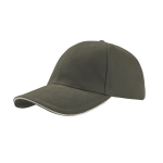 Casquette en coton taille unique avec fermeture à boucle 250 g/m2 couleur vert olive
