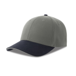 Casquette en coton recyclé et bio avec visière avec détails couleur gris