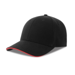 Casquette en coton recyclé et bio avec visière avec détails couleur noir mat vue 15