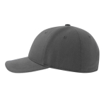 Casquette en coton recyclé et bio avec visière avec détails couleur anthracite