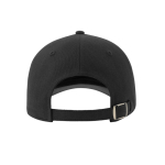 Casquette en coton recyclé et bio avec visière avec détails couleur blanc/noir vue avec impression