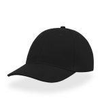 Casquette en coton brossé à 6 panneaux avec fermeture à boucle couleur noir vue 11