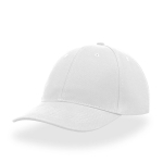 Casquette en coton brossé à 6 panneaux avec fermeture à boucle couleur blanc