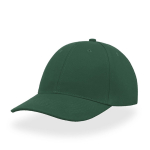 Casquette en coton brossé à 6 panneaux avec fermeture à boucle couleur vert