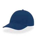 Casquette en coton brossé à 6 panneaux avec fermeture à boucle couleur bleu roi