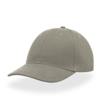 Casquette en coton brossé à 6 panneaux avec fermeture à boucle couleur gris clair