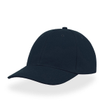 Casquette en coton brossé à 6 panneaux avec fermeture à boucle couleur bleu marine
