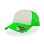 Casquette en polyester avec visière incurvée et rembourrée 80 g/m² couleur vert fluorescent