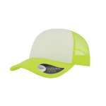 Casquette en polyester avec visière incurvée et rembourrée 80 g/m² couleur jaune fluorescent