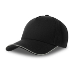 Casquette polyester avec visière et fermeture réfléchissantes 200 g/m² couleur noir vue 11