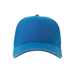 Casquette polyester avec visière et fermeture réfléchissantes 200 g/m² couleur bleu roi