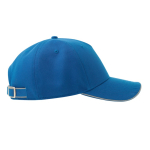 Casquette polyester avec visière et fermeture réfléchissantes 200 g/m² couleur bleu roi